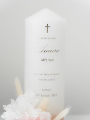 Amara Christening Candle