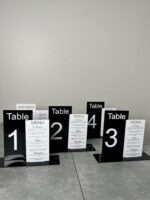 Acrylic Table Numbers and menus