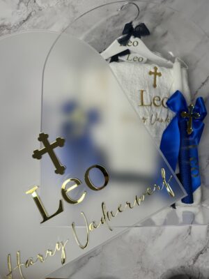 Arched Acrylic Christening Box with Personalisation