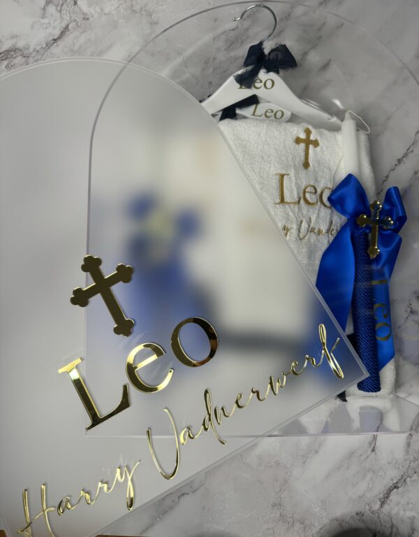 Arched Acrylic Christening Box with Personalisation