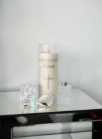 Glass Christening Candle