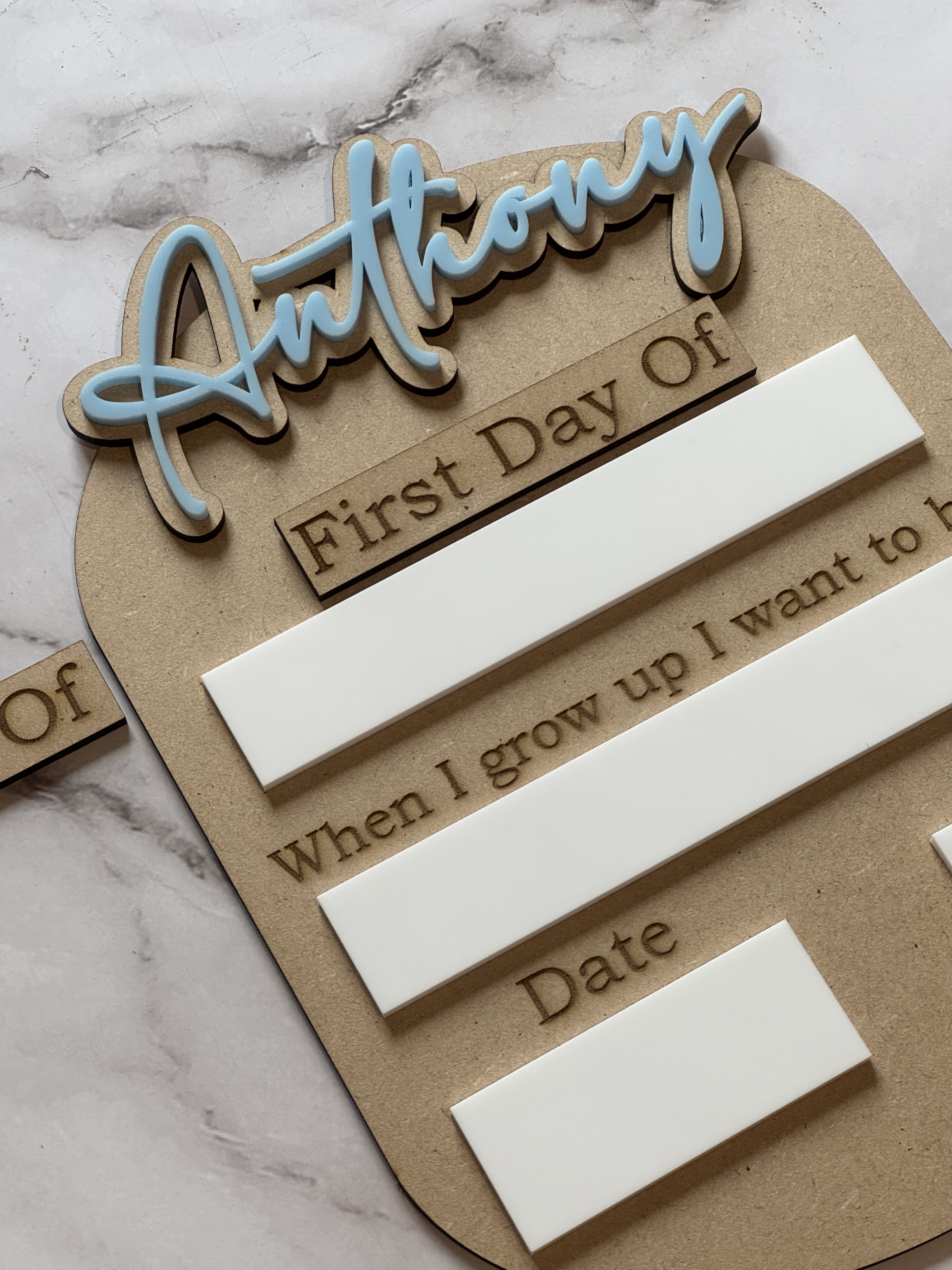 "First Day Of" Plaque