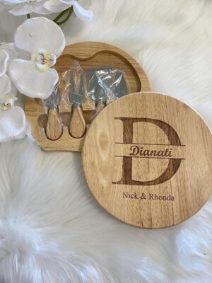 Engraved Circle Cheese Board