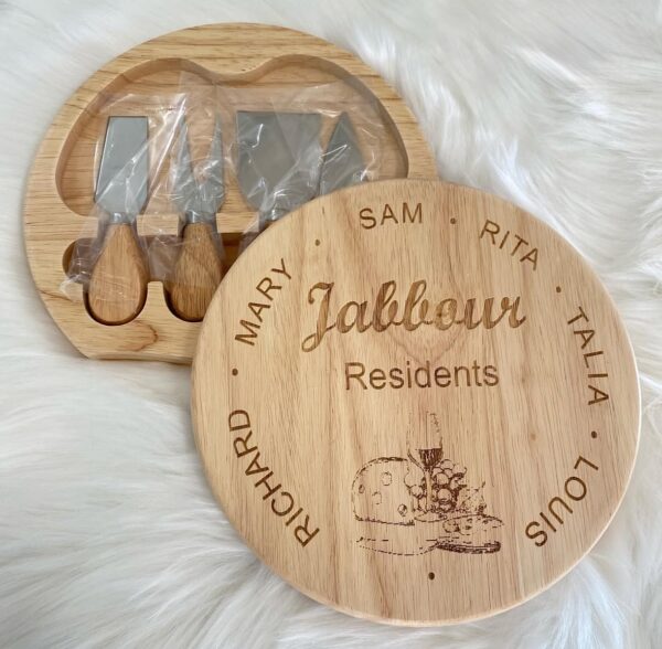 Engraved Circle Cheese Board