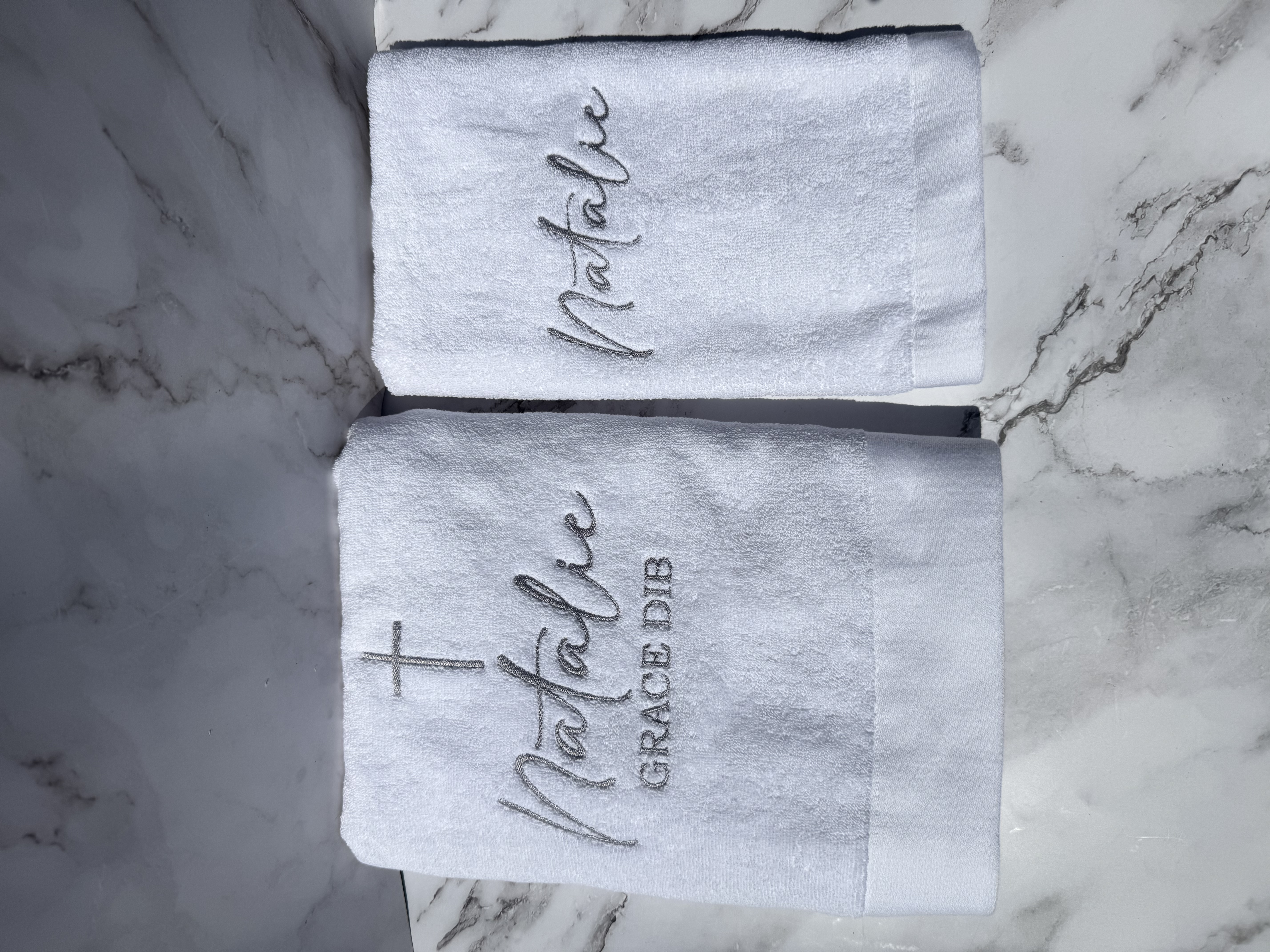 Embroided towels