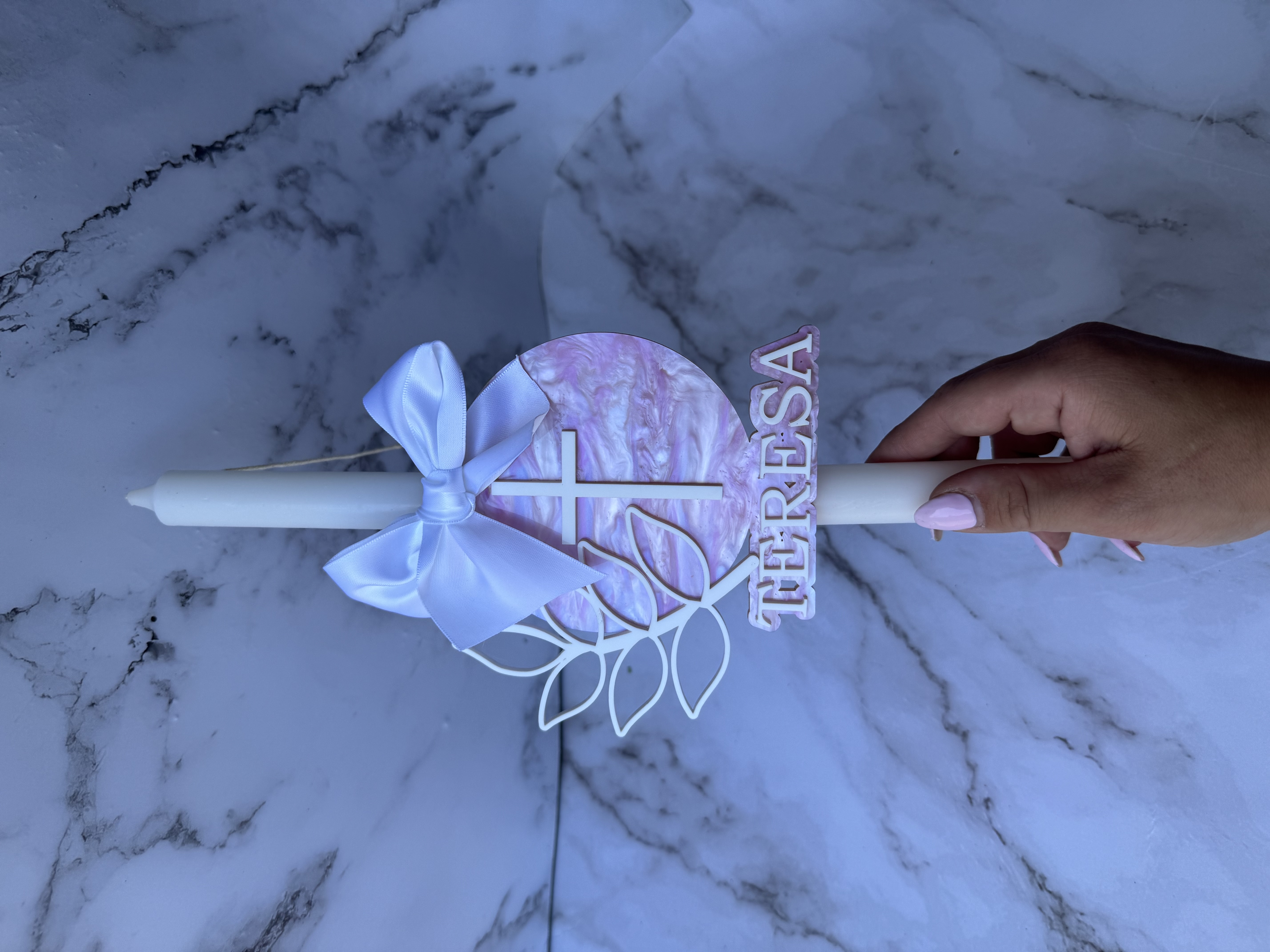 Cross Palm Sunday Candle