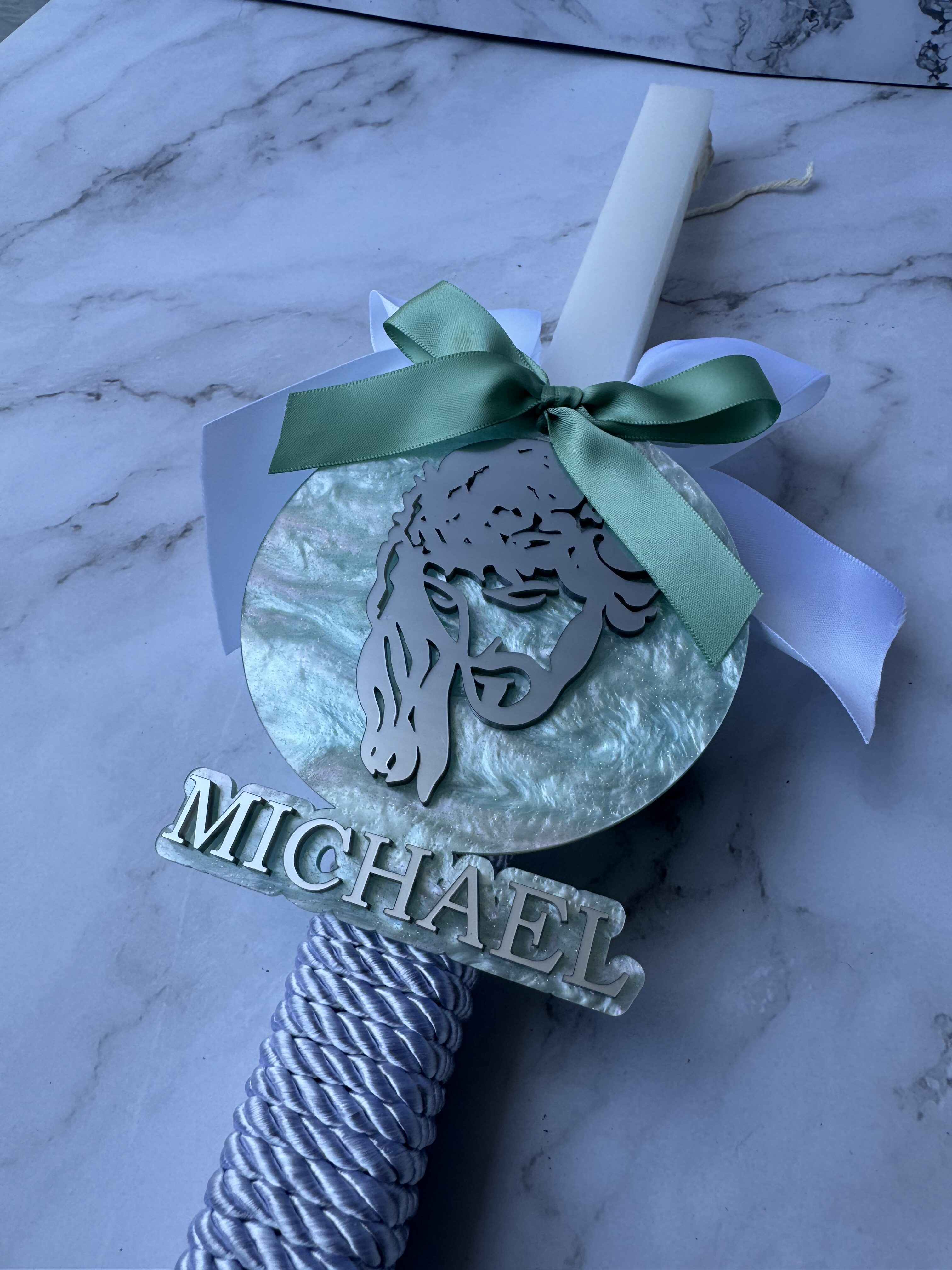 Jesus Palm Sunday Candle