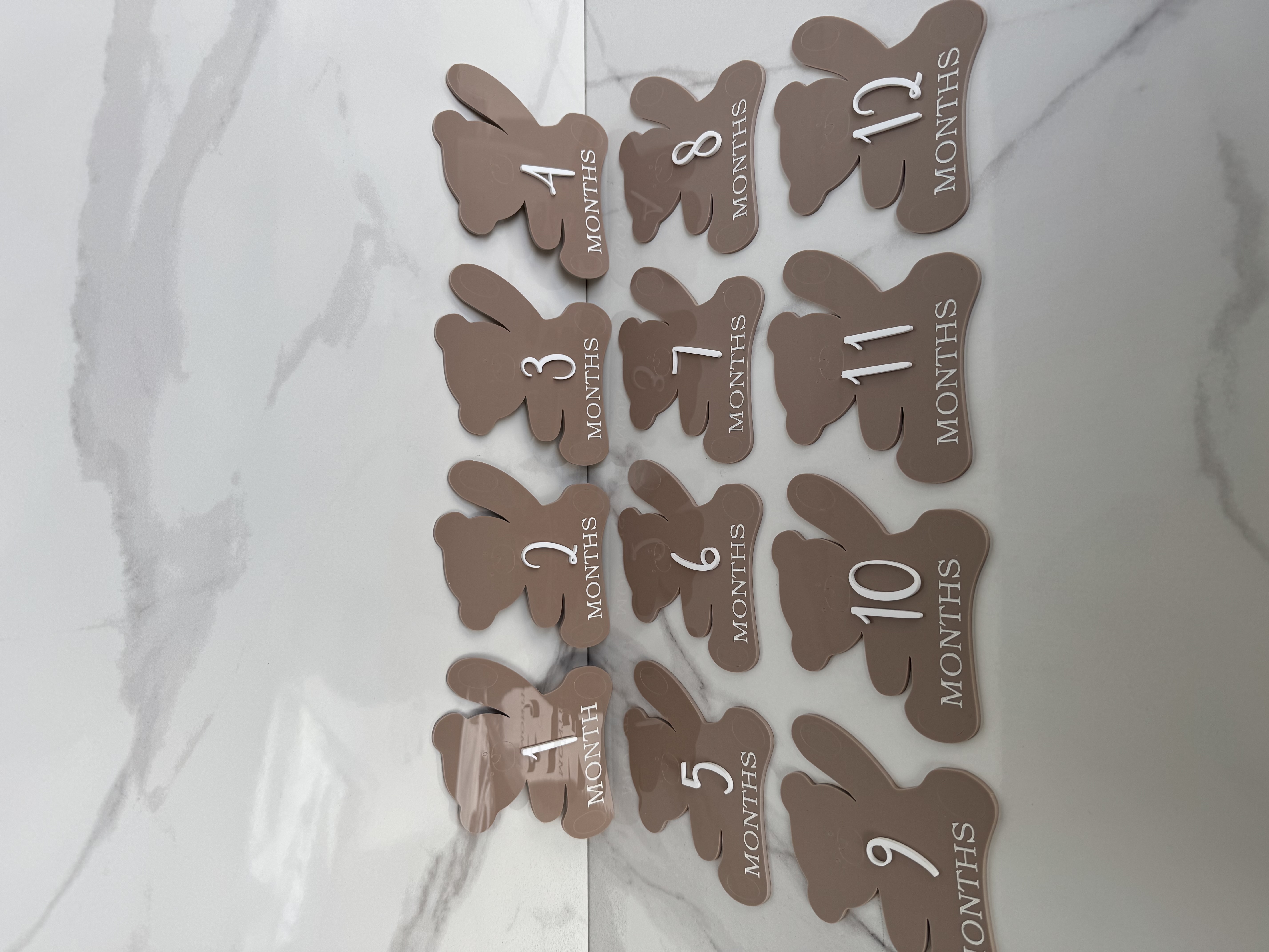 Baby Bear milestone acrylics