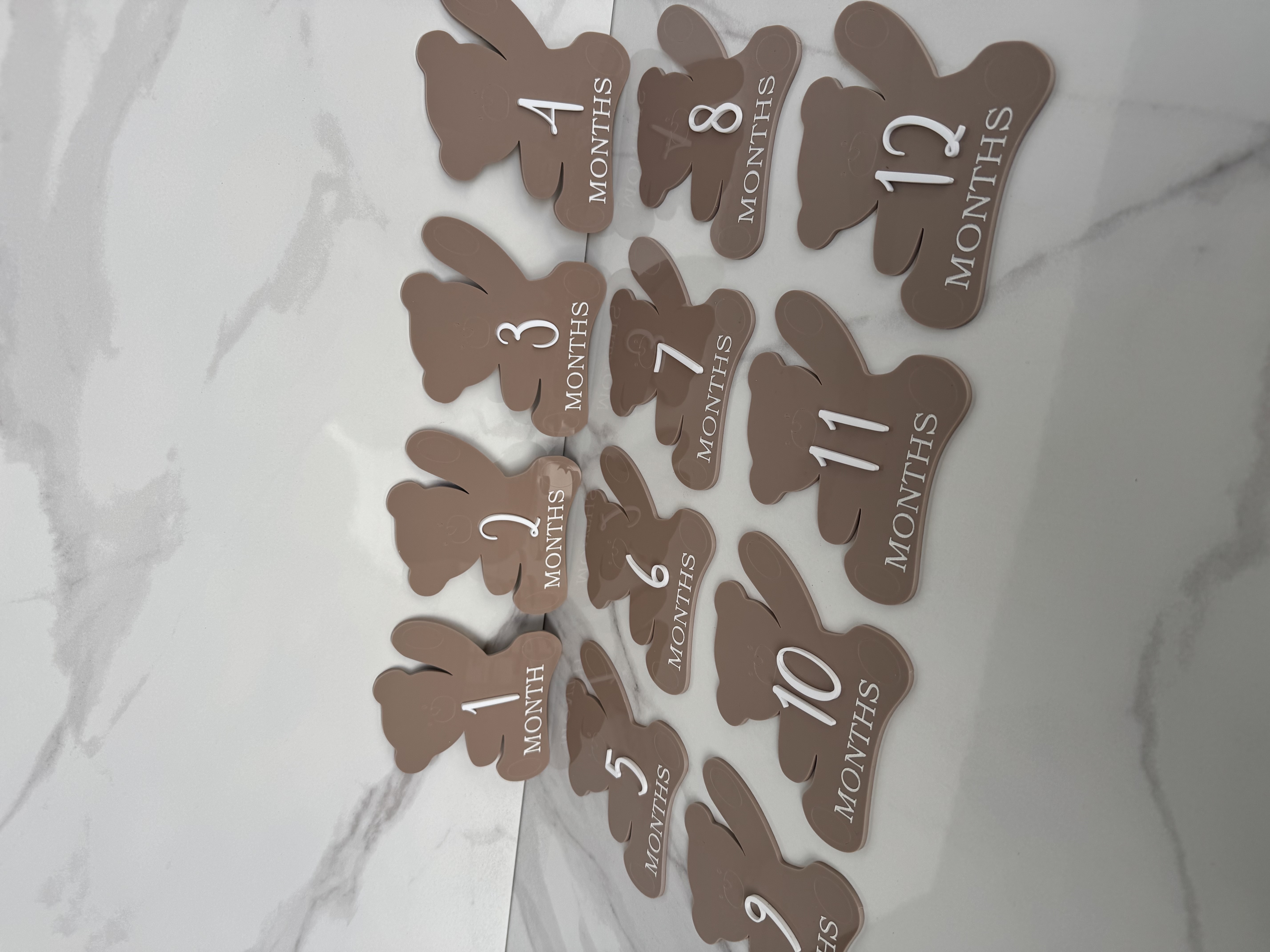 Baby Bear milestone acrylics