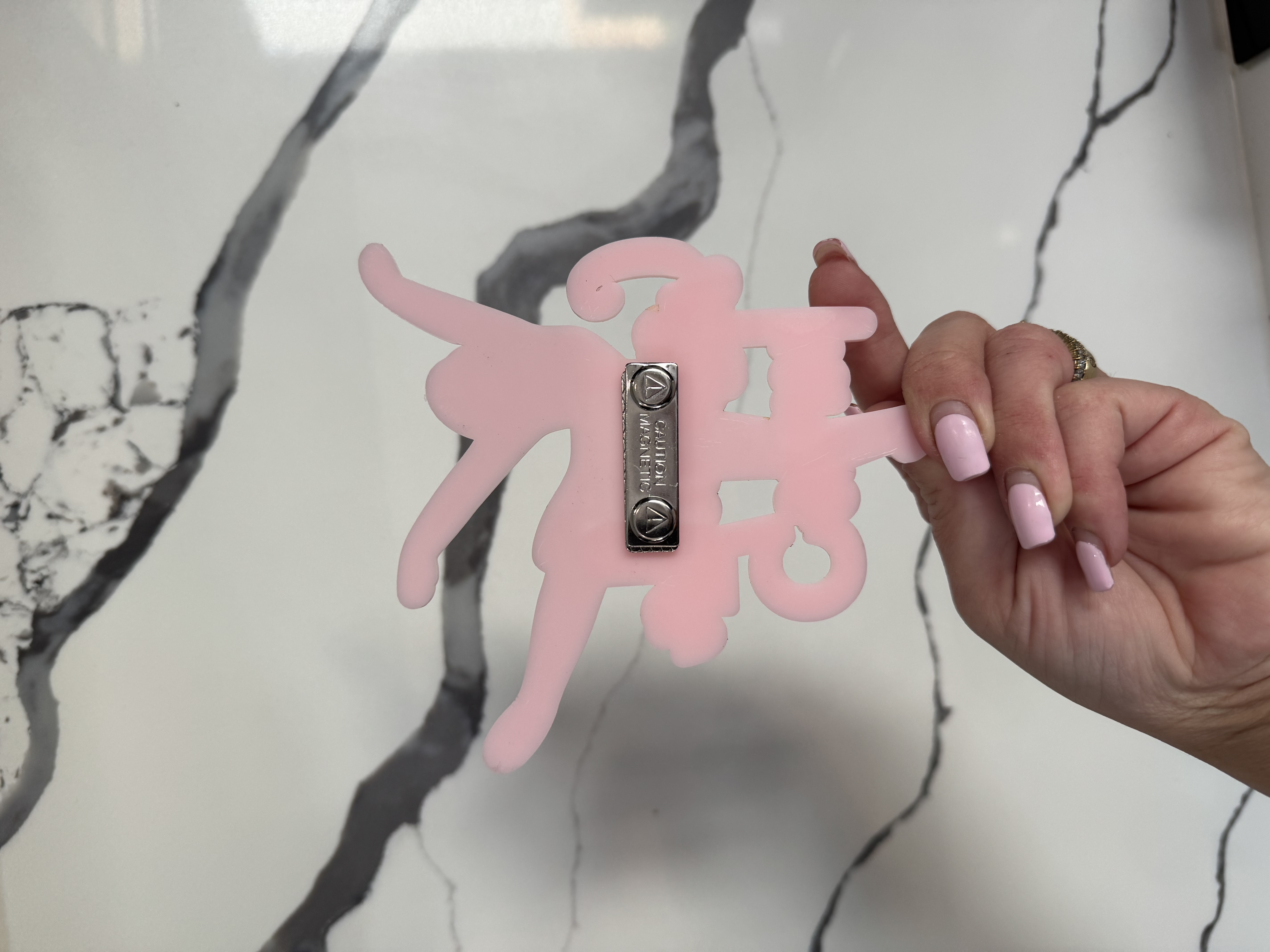 Pink Acrylic Cake Topper