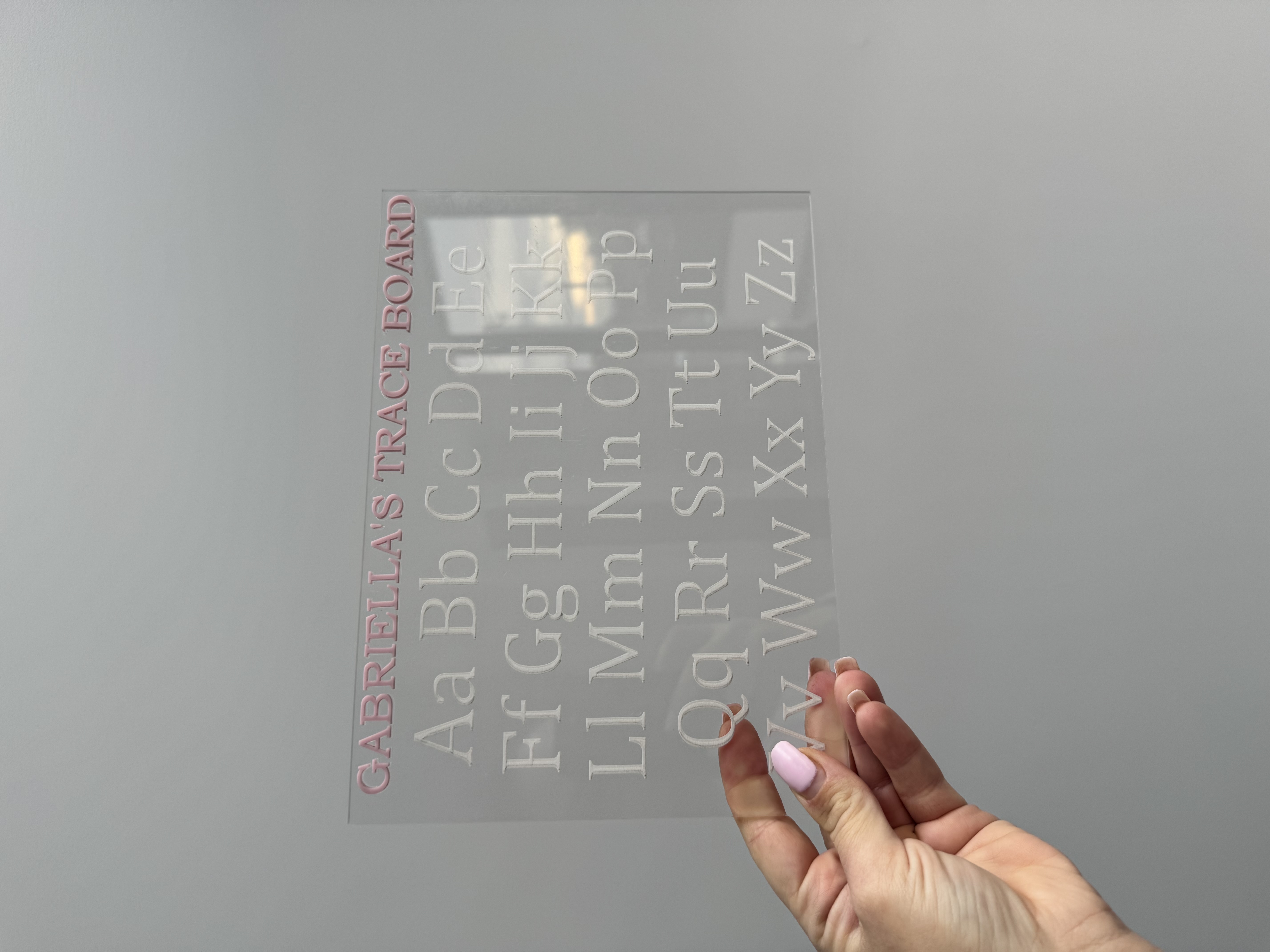 Acrylic Alphabet Trace Board