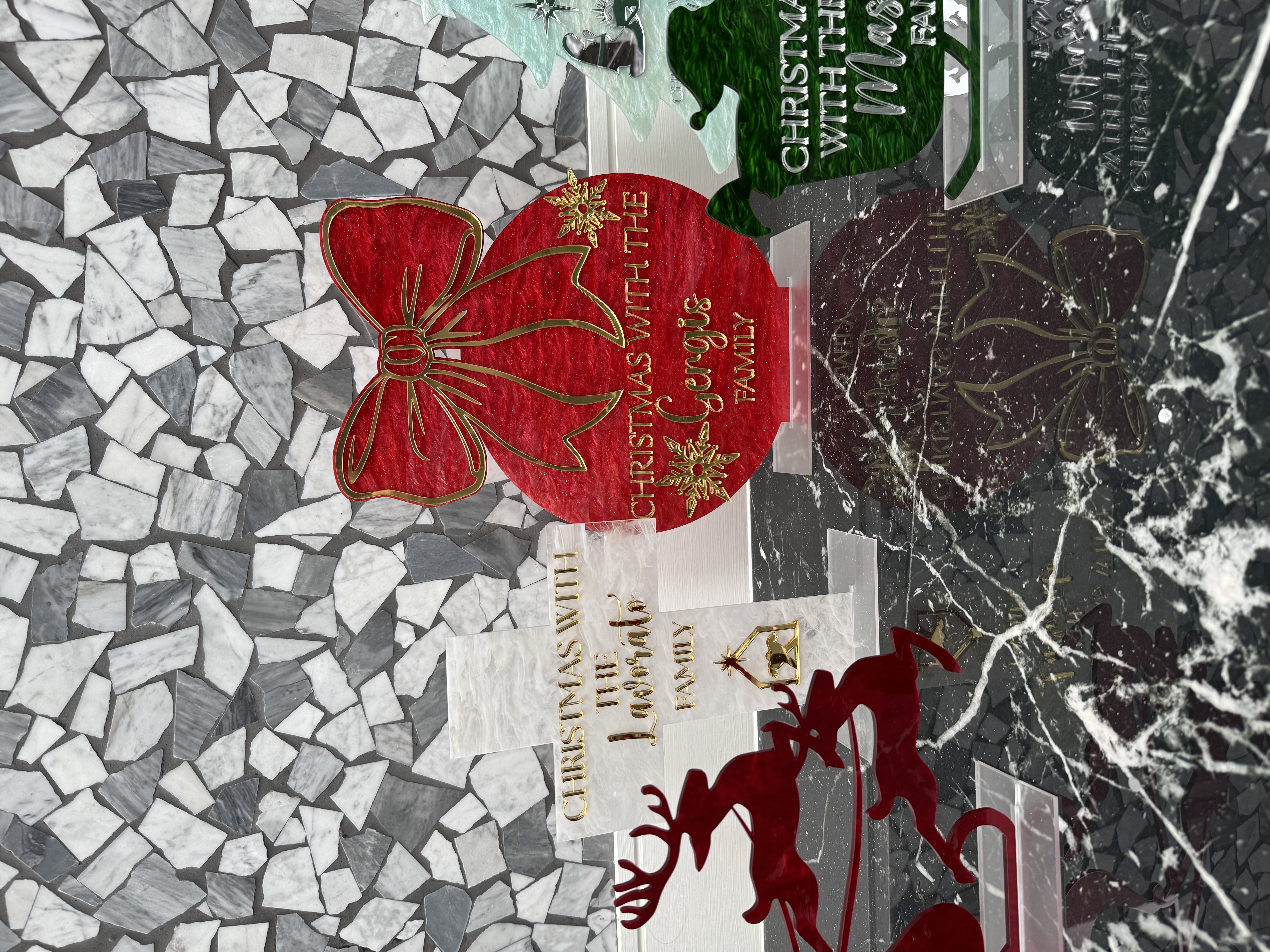 Acrylic Christmas Decorations – Family Collection