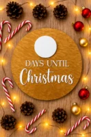 Circle "days until Christmas' plaque