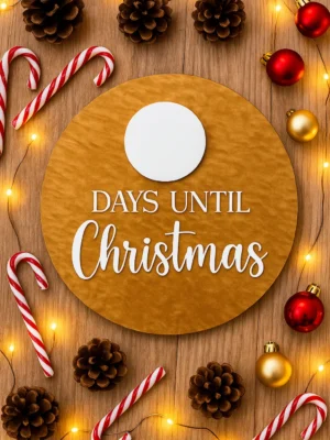 Circle "days until Christmas' plaque