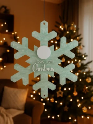 Snowflake "days until Christmas' plaque