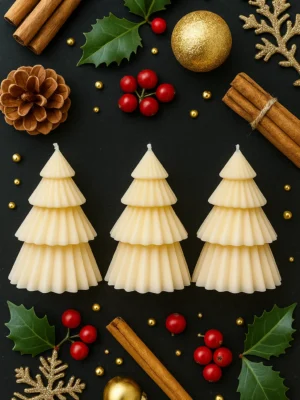 Scented Christmas Tree Candle Set (set of 3)