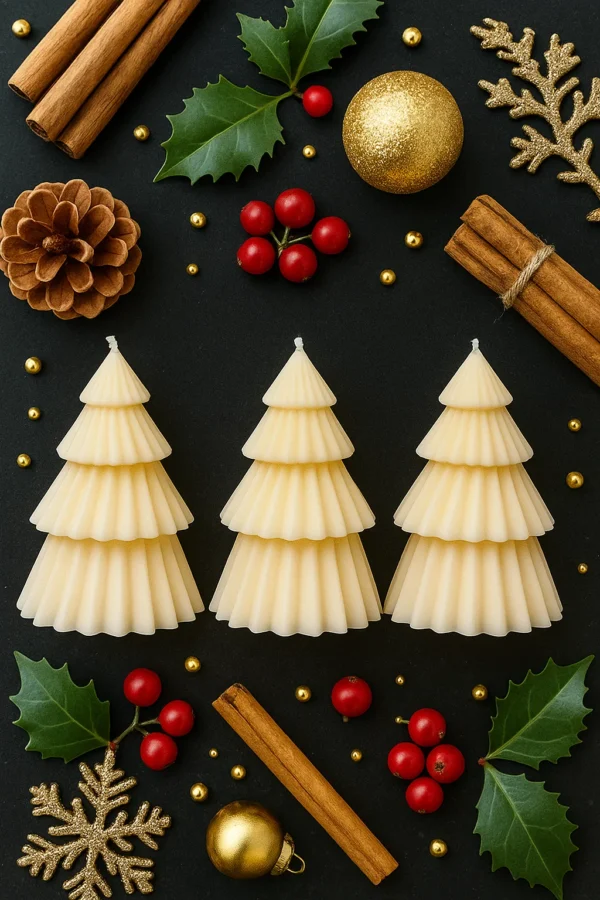 Scented Christmas Tree Candle Set (set of 3)