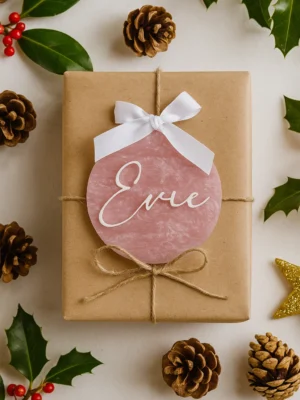 Circle Acrylic Personalised Bauble