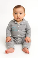 Embroidered Baby PJ Onesie