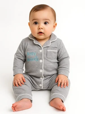 Embroidered Baby PJ Onesie