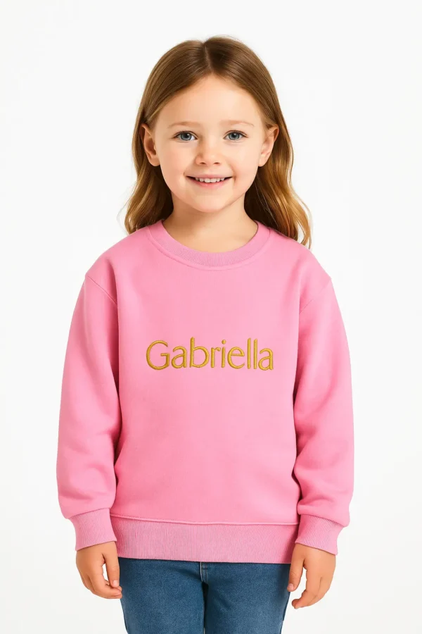 Kids Embroidered Name Jumpers