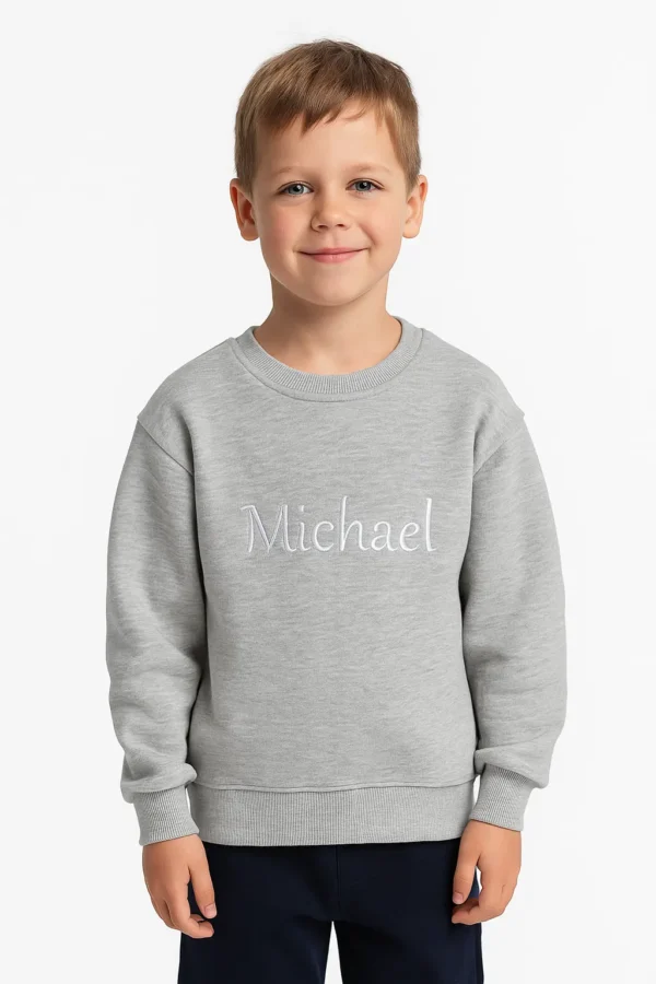 Kids Embroidered Name Jumpers