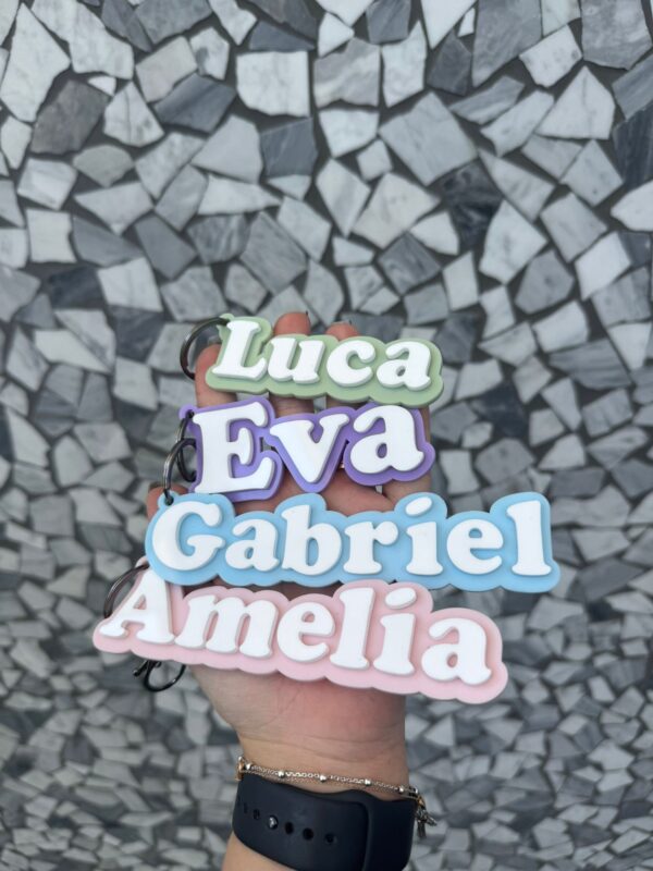 Personalised Double Layered Acrylic Bag Tag