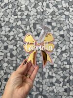 Personalised Acrylic Bow Bauble