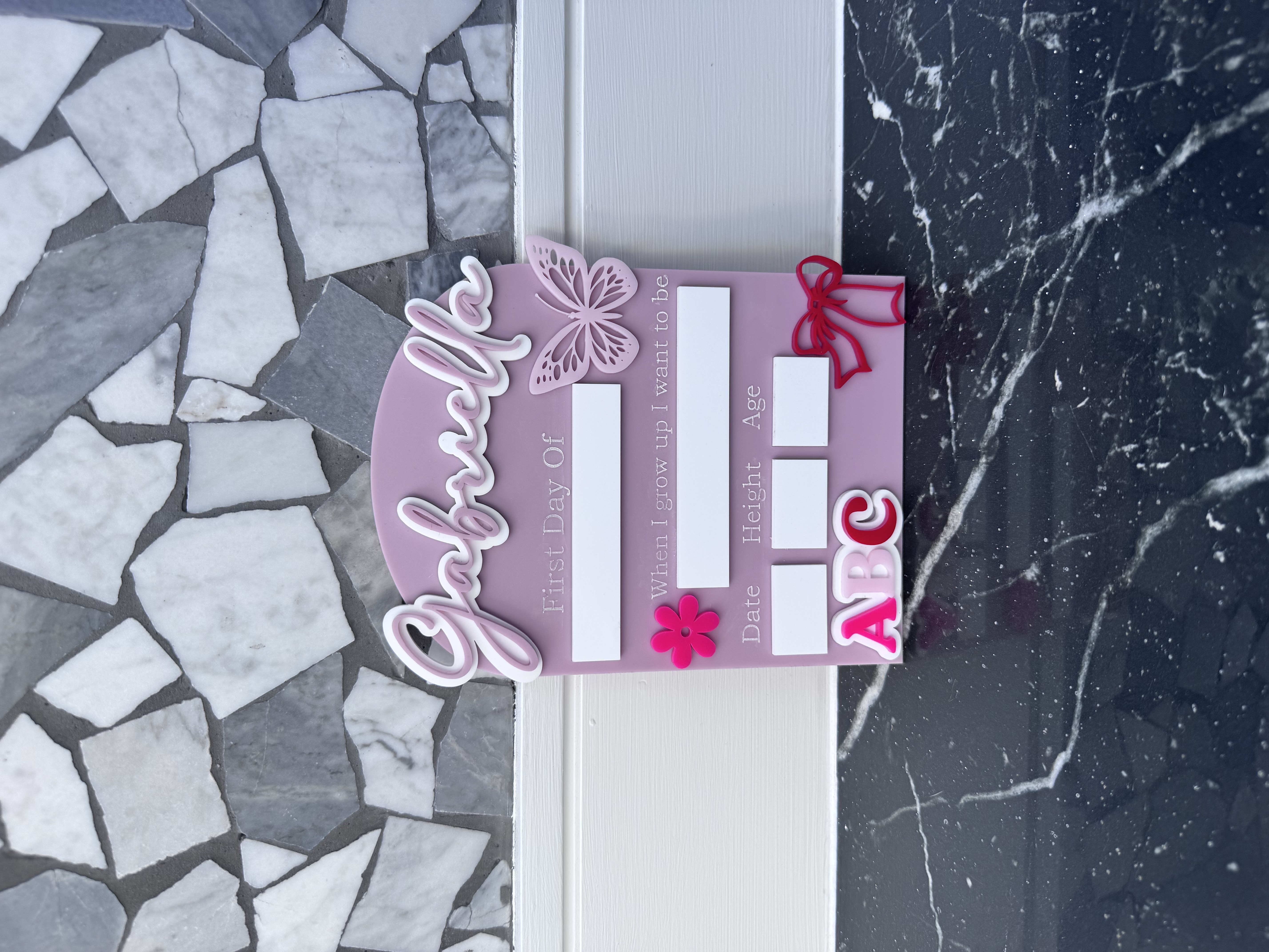 "First Day Of"  Acrylic Plaque