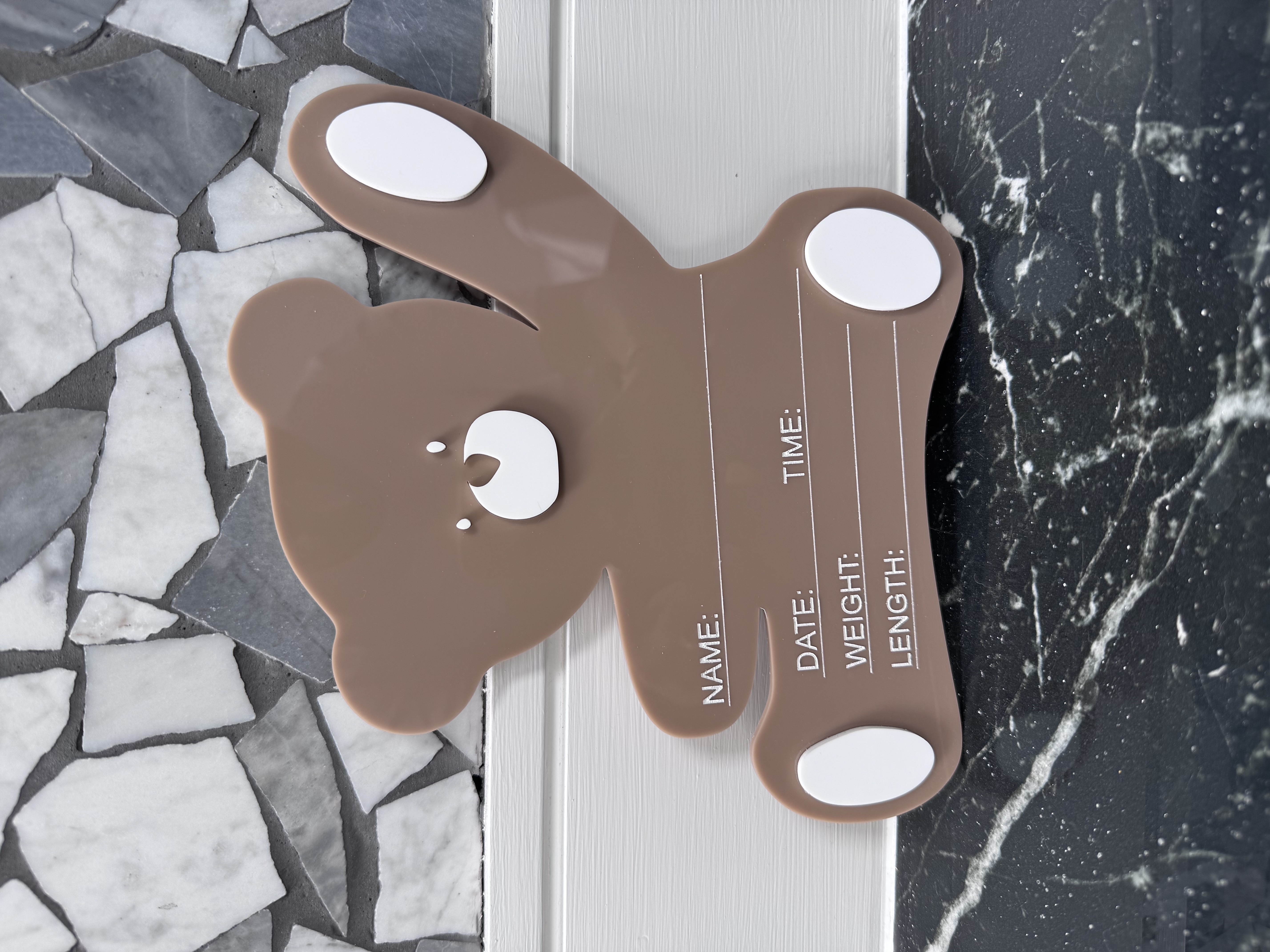 Bear Baby Announcement Plaque