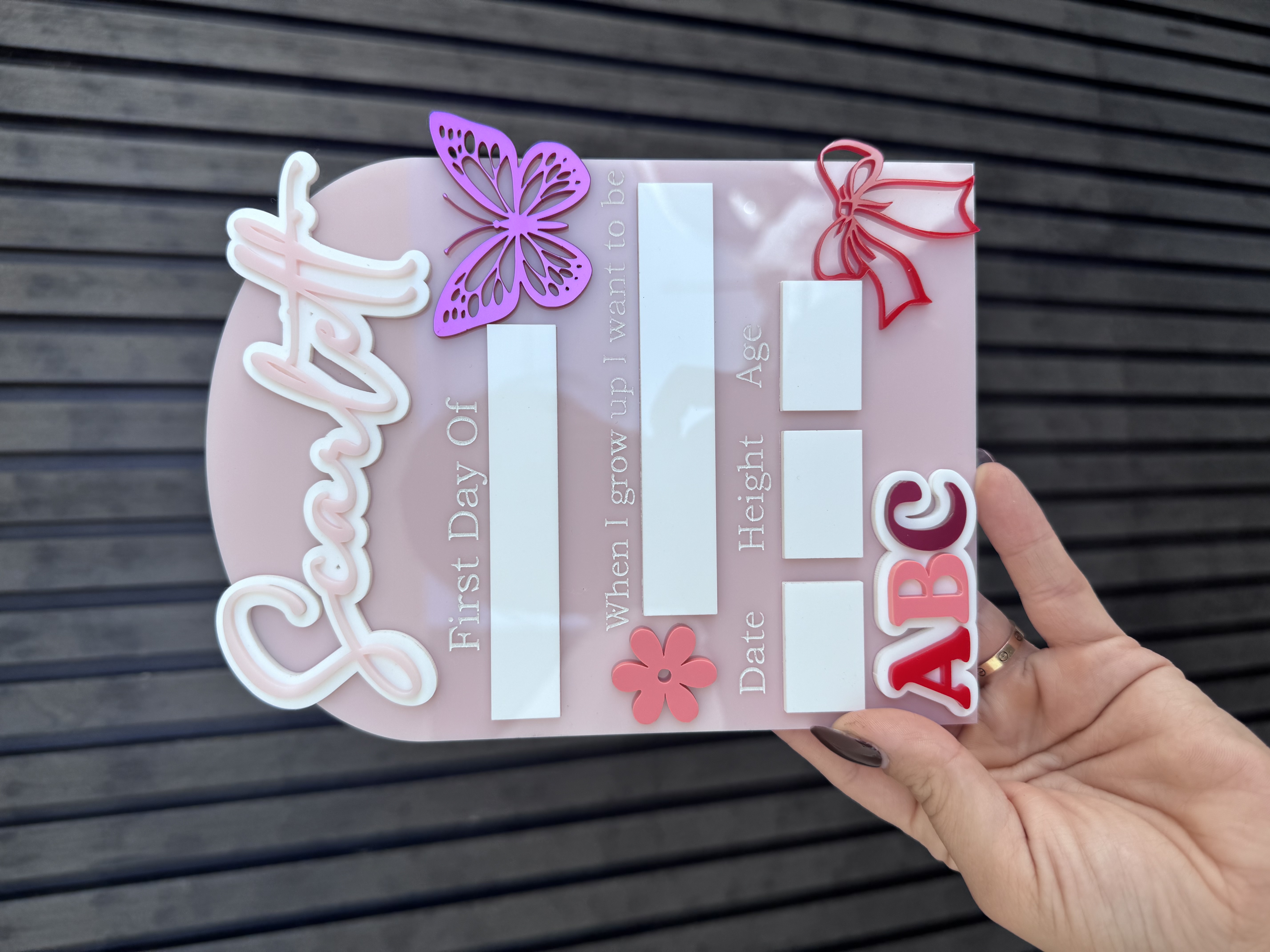 "First Day Of"  Acrylic Plaque