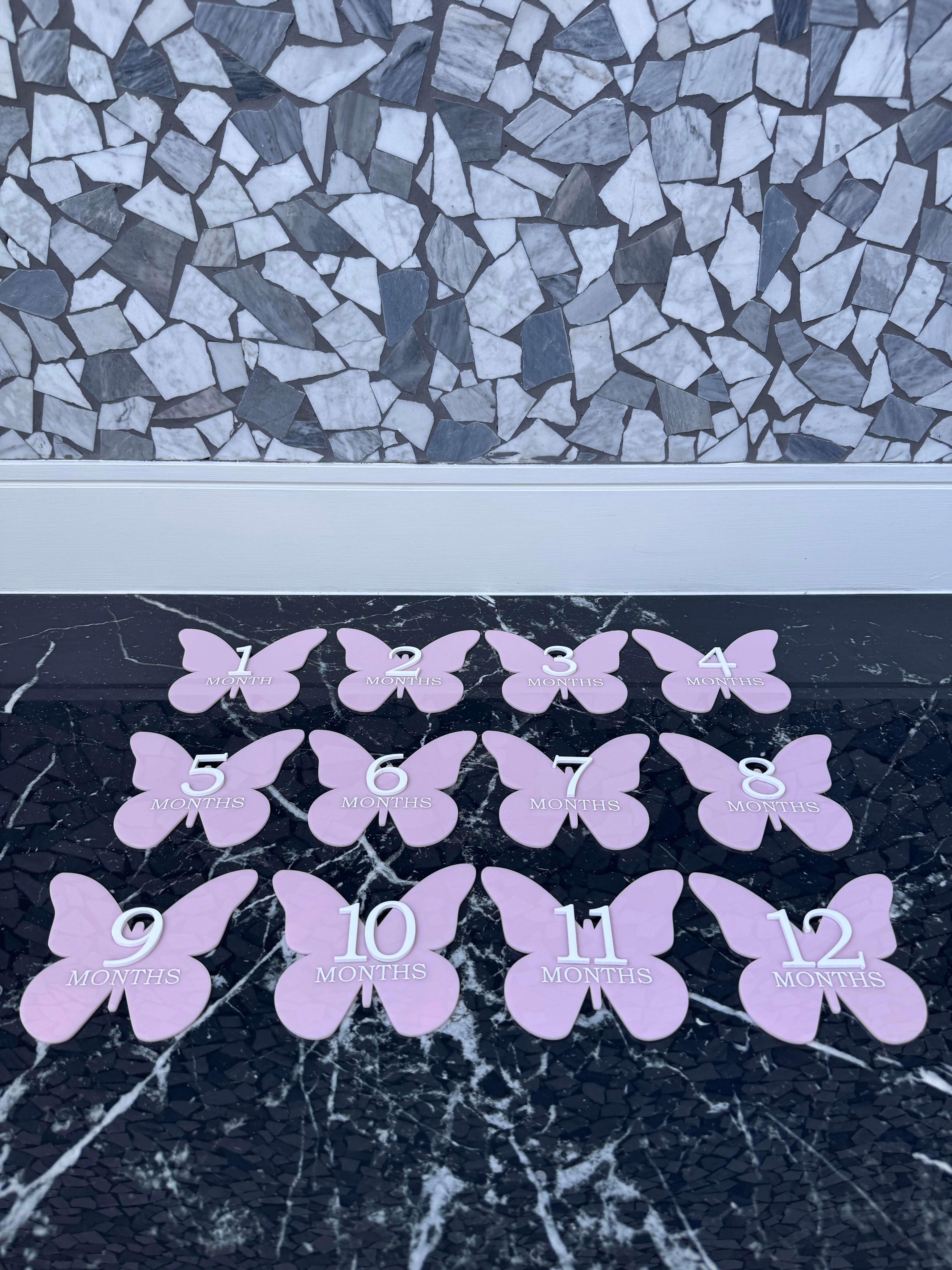 Butterfly milestone acrylics