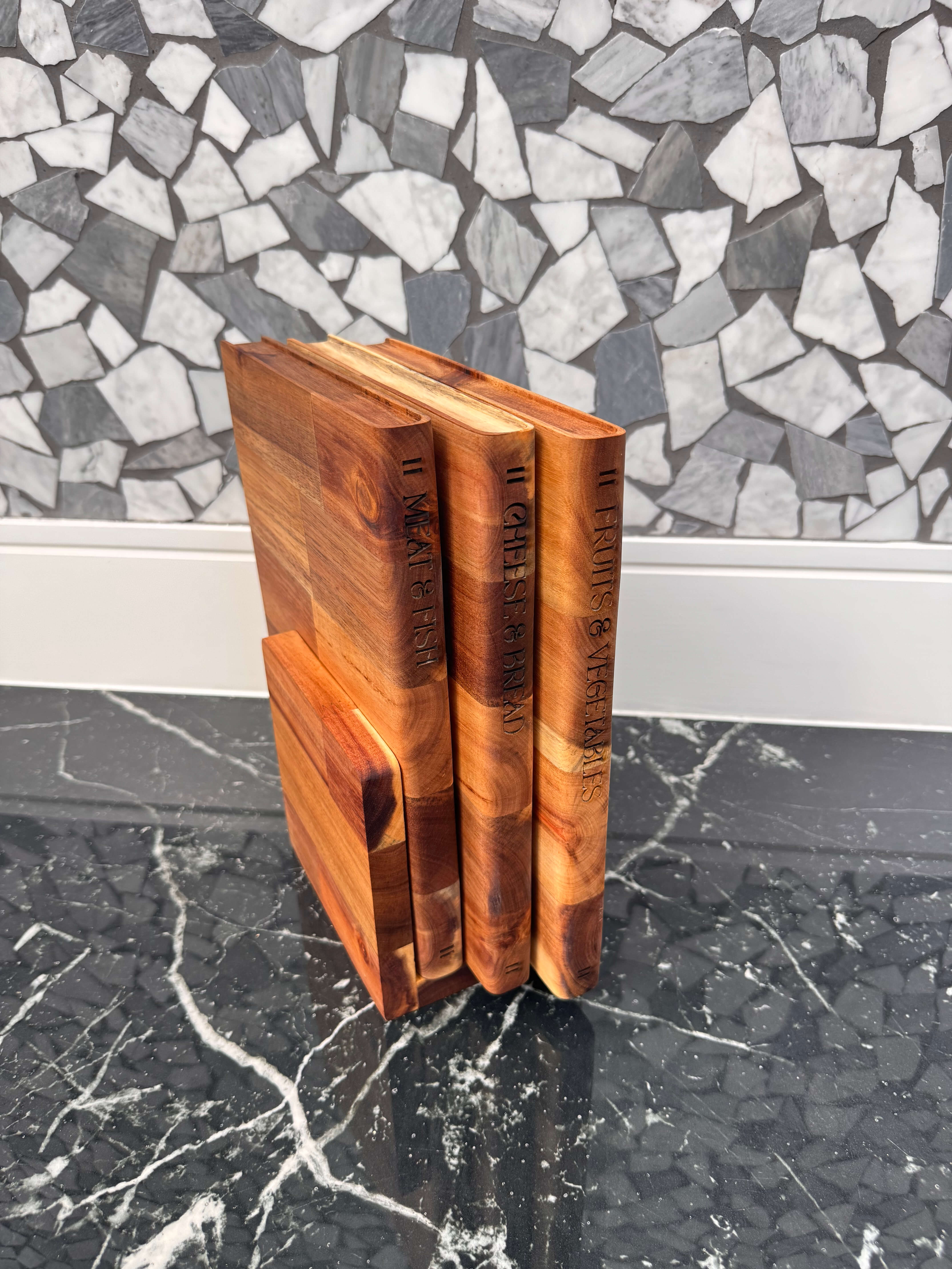 Engraved Chopping Board - Set of 3 (Book Style)