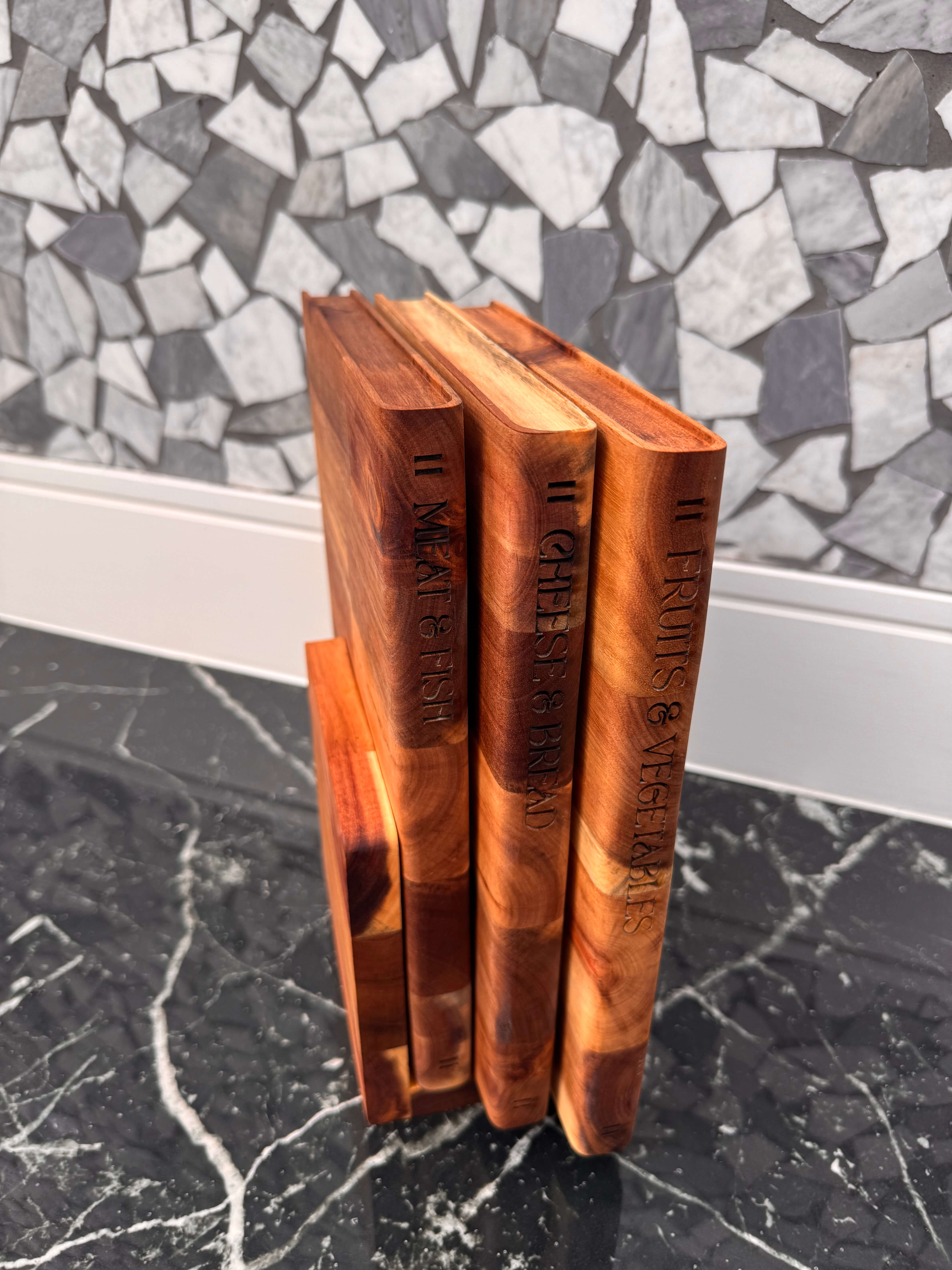 Engraved Chopping Board - Set of 3 (Book Style)